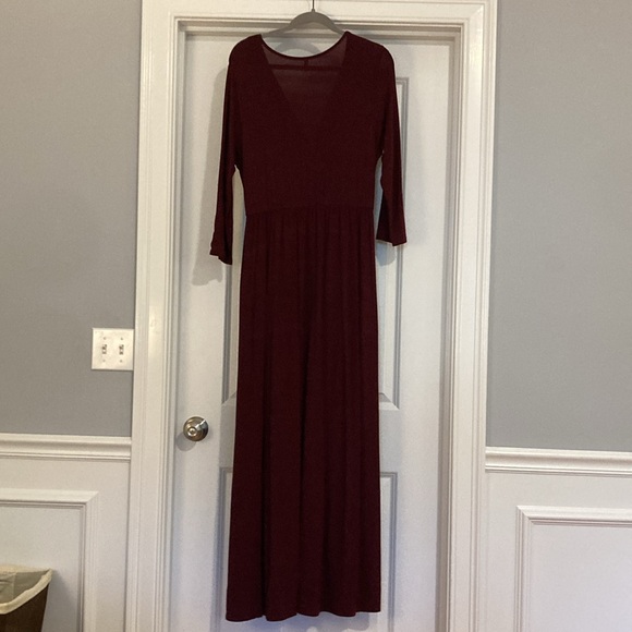 Mother Bee XL Maternity dress color wine - Picture 3 of 6